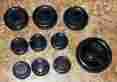 7steering Hallicrafters 16 Early Receiver Knobs Including Wheel Knob