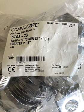 Sts3-23 Andrew 10pk Round Member 2-3 Inch Stand-off For Snap-in Hangers 3-way