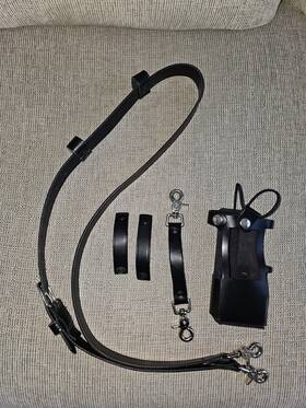 Boston Leather 880206044066 Bundle Three Items- Anti-sway Strap For Radio Firefighterft