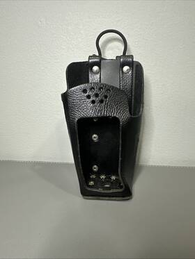 Caseguys Ge7250-3ax Harris P7300/xg-25/xg-75 Dtmf Hard Leather Two Way Radio Swivel Case Holder Used