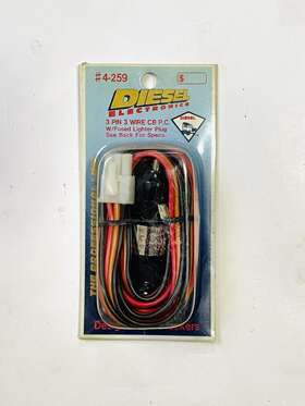 4-259 Cobra Diesel Electronics 3 Pin Wire Cb P.c. With Fused Lighter Plug
