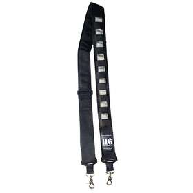 H6tac-trs-blk-sil-xl Homeland Six Firefighter Radio Strap With Silver Reflective Stripes New X-large