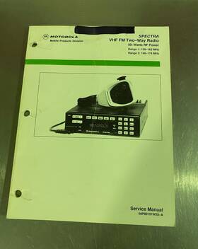 68p80101w35-a Motorola Spectra Vhf Fm Two-way Radio Service Manual No 68p80101w35-a Motorola Spectra Vhf Fm Two-way Radio Service Manual No
