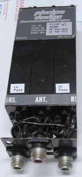 633-sp Phelpsdodge Uhf 50w Duplexer 633-sp Phelpsdodge Uhf 50w Duplexer