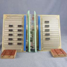 608-9359-001 Rockwell Collins Radio Two Prototyping Circuit Cards Gold Connectors Guides And Parts #b 608-9359-001 Rockwell Collins Radio Two Prototyping Circuit Cards Gold Connectors Guides And Parts #b
