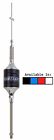 Scbs-bl Hustler Tall Blue Cb Super Resonator With Stainless Steel Ma