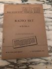 Scr-506-a Tm11-630 Unbranded Radio Set Wwii Manual Original Tm