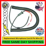 Workman MIL-10 Replacement Microphone Cord 6-WIRE 10FT Coiled Cb Ham Radio. Fixed Price $16.50.