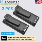 X 1650MAH BP-209 BP-210 Battery For Icom IC-F11BR IC-F21BR IC-F21GM IC-F22SR. Fixed Price $34.99.