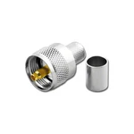 UHF-7606, Pan Pacific Male (PL-259) Piece Crimp Plug For RG-8/U Coax. Fixed Price $5.09.