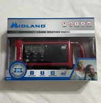 Midland ER210 Emergency Crank Weather Radio Flashlight Red New In Box. Fixed Price $44.50.