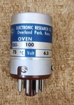 Erc Electronic Research Corp ERO-100 8 Pin Crystal Oven / 75 6.3V. Fixed Price $18.00.