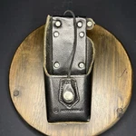 Motorola Universal Radio Holder Swivel Back Belt Loop Black Leather Pouch. Fixed Price $27.00.
