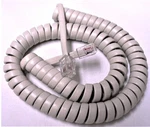 2-PACK Handset Cord At&t Teleco Rolm Borg Phone Misty Cream (light Gray) 9FT. Fixed Price $8.99.