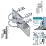 Heavy Duty Antenna Pole Mount Bracket Double U-bolt V-jaw Clamp Outdoor Mast Kit. Fixed Price $17.95.