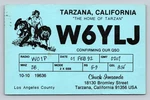 Ham Radio Qsl W6YLJ Tarzana California Usa 1992 Kenwood TS-930S. Fixed Price $16.99.