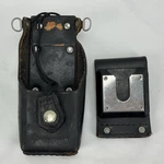 Motorola Radio Holster Leather Swivel Case NTN8037B Walkie Talkie Belt Clip Oem. Fixed Price $19.00.