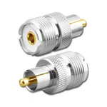 RFA-8192, Pan Pacific Uhf Female Jack (SO239) To Rca Plug Gold Pin Adapter. Fixed Price $5.69.