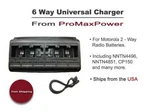 Two Way Radio Bank Port Battery Charger For Motorola NNTN4496 4851 CP200 EP450. Fixed Price $254.00.