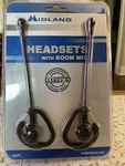 Midland AVP1 2-WAY Radio Ptt Headsets With Boom Microphone New Packaging. Fixed Price $14.00.