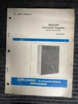 Motorola Micor Community Repeater Supplement Manual 68P81025E50 406-512 Mhz. Fixed Price $18.00.