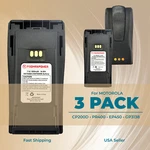 3-PACK Replacemet Battery For Motorola NNTN4851 NNTN4496 CP180 CP200D PR400. Fixed Price $49.99.