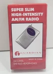 Guardian Super Slim High-intensity Am/fm Radio With Headphones. Fixed Price $24.99.