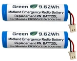(2-PACK) 2600MAH Replacement Battery For Midland Radio ER200/ER300 Pn: BATT20L. Fixed Price $31.99.
