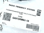 Rfs Standard Ground GKFORM60-58 Kit, 5/8" Cellflex Coax 5' Cable *new*. Fixed Price $15.89.