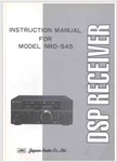 Jrc NRD-545 Instruction Manual Gloss Protectors, Cardstock Covers, Comb Bound. Fixed Price $14.95.