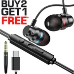 Hifi Bass Stereo Wired Earbuds Headset In-ear Earphone Headphone Mic 3.5MM Usb-c. Fixed Price $5.95.