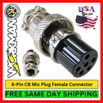 Workman C6 6-PIN Cb Mic Plug Female Connector Replacement For & Ham Radios. Fixed Price $7.95.