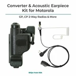 Motorola Multi 2-PIN Audio Converter W/ Earpiece For Two-way Radios Gp Cp. Fixed Price $29.50.