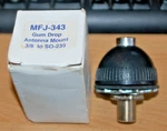 New MFJ-343, Antenna Mount, Gum Drop, 3/8 To SO-239. Fixed Price $18.00.