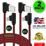 2 Pack 6FT 90 Degree Right Angle Fast Charging Cable Quick Charger Cord. Fixed Price $8.94.