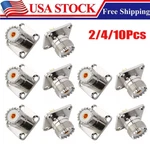 2/4/10PCS Uhf Female Jack SO-239 Bulkhead Panel Chassis Solder Cup Connectors. Fixed Price $7.49.