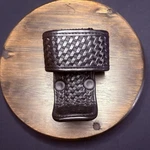 Bianchi Universal Radio Holder Model 7923 Size 1 Adjustable Basket Weave Leather. Fixed Price $36.00.