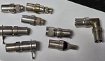 General Radio GR874 Adapters: 90 Deg 874-EL-L, Bnc, Tnc, N, Banana Jack, Bindin. Fixed Price $20.00.