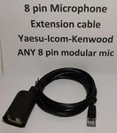 Microphone Extension Cable 2 Feet For Yaesu FT-891 Black, Flat. Fixed Price $12.95.