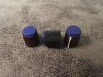 New Radio Shack 274-403 1/2" Dia X 1/4" Shaft Blue Control Knobs Pack (BN222). Fixed Price $11.99.