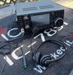 W2ENY Compact Headset W/boom Mic For Icom 7300 And Others Perfect Pota Sota. Fixed Price $50.00.