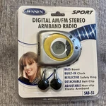 Jensen Sport SAB-55 Digital Am/fm Stereo Armband Radio Clock Adjustable Sealed. Fixed Price $24.95.