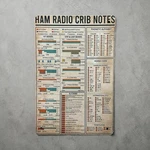 Ham Radio Crib Notes Amateur Tin Sign Bar Home Decoration Metal Father Day. Fixed Price $12.00.