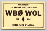 Ham Radio Qsl WB0WOL Ames Iowa Usa 1981 Heath Kit SB101 Swan Amp. Fixed Price $15.99.