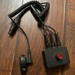 HLN9716 Motorola Push Talk Headset Red Button Adapter Belt Clip Aaf Football. Fixed Price $44.95.