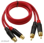 Dual-rca Male/female Ultra-flexible Red Extension Audio Cable. Fixed Price $11.95.