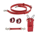 Shield Wallets Firefighter Radio Strap And Holder Bundle - Red Leather Set In.... Fixed Price $130.06.