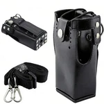 Hard Leather Case Carrying Holder Holster For Motorola Two Way Radio Usa. Fixed Price $17.50.