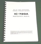 Icom IC-720A Service Manual: 11" X 24" Schematics, Protective Plastic Covers!. Fixed Price $33.00.