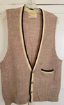 Vtg 40'S Men Virgin Wool Cable Knit Vest Olympic Valley Towne & King. Fixed Price $49.00.